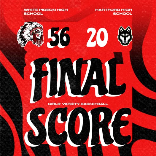 White Pigeon girls beat host Hartford 56-20